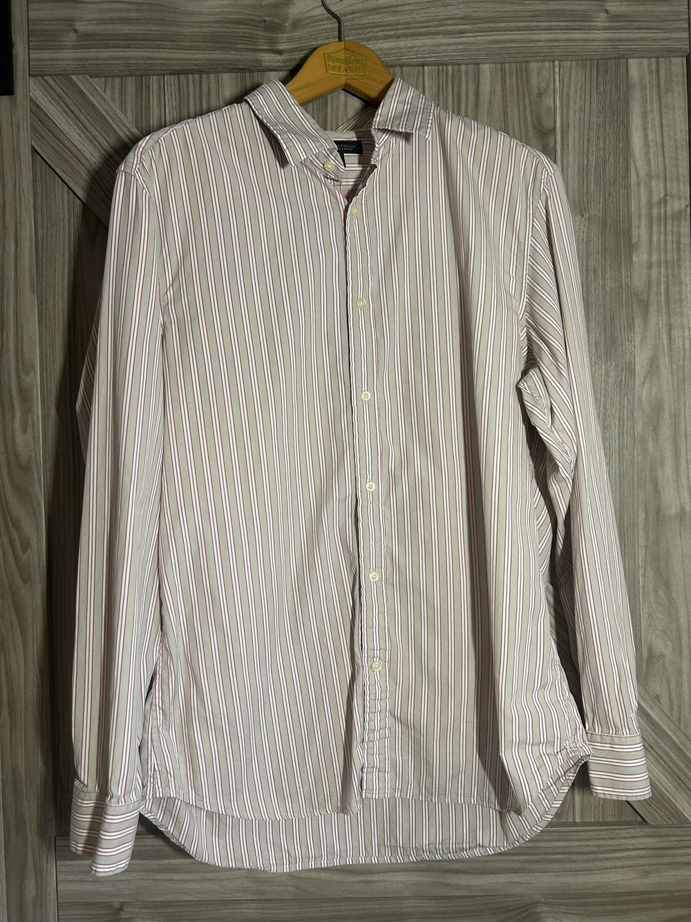 Banana Republic Men's Slim Fit Striped Button Down Dress Shirt Large L 16 16.5